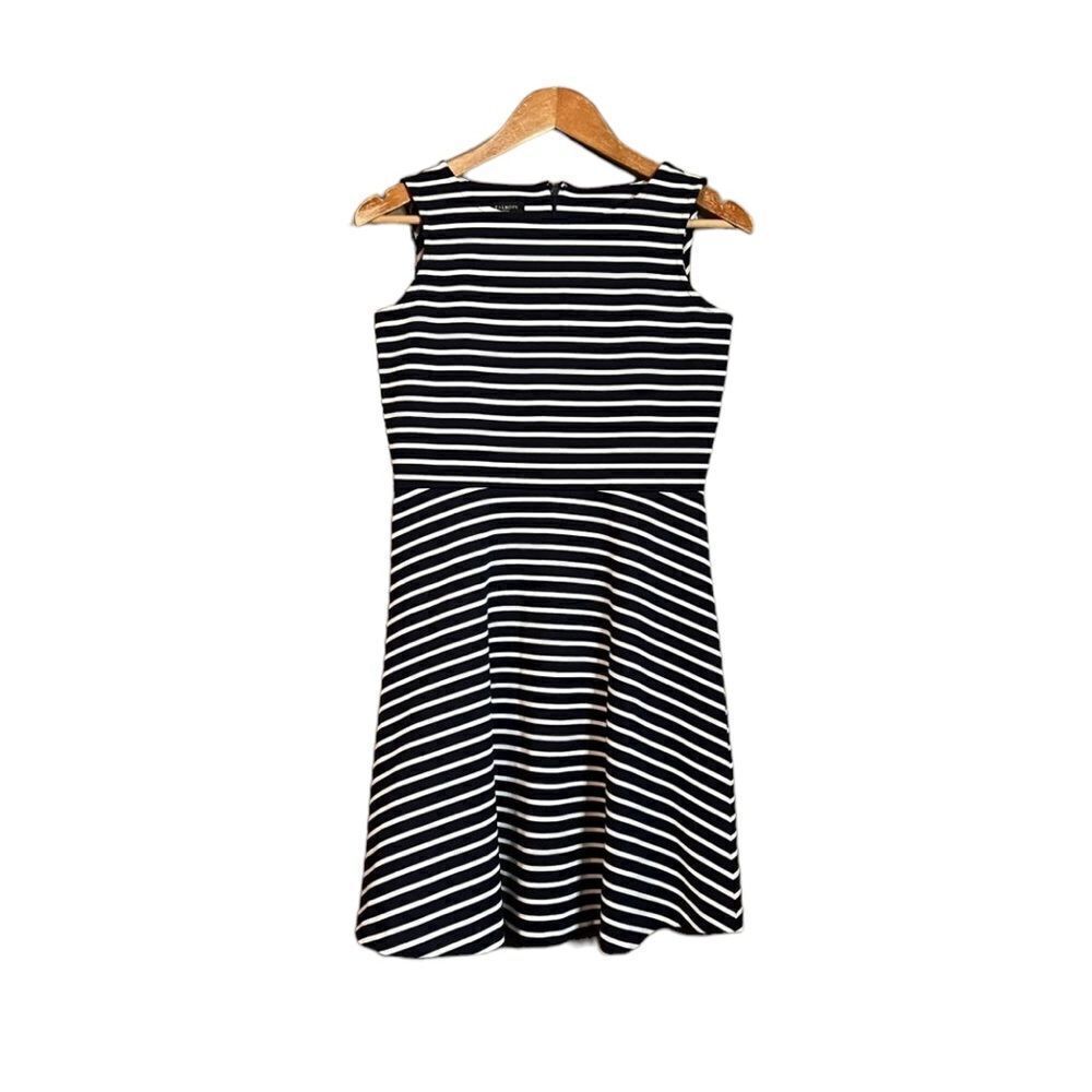 NWT! Talbots navy & white striped dress‎
